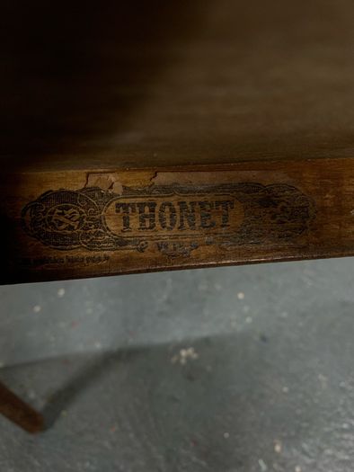A pair of tall Thonet bentwood chairs.