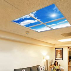 ENERJ 2D Sky LED Ceiling Light Panels (Set of 4) 60x60cm + Surface Mounting Kits & Drivers