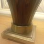 mindy brown lamp. Brown base. Gold base. Image 2