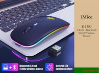 main image for ad Wireless RGB LED Mice Mouse 2.4G/ Bluetooth Mouse with Rechargeable Battery(OUT OF STOCK)