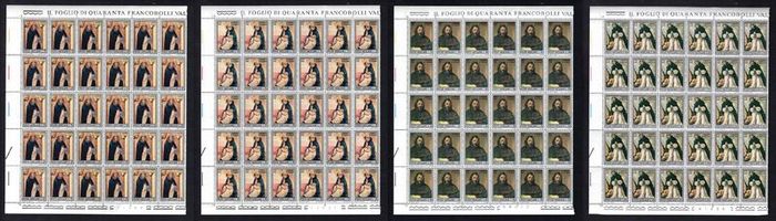 1971 Vatican City The 800th Anniversary of the birth of Holy Dominikus Commemorative Stamps marginal Corner Blocks of 30 Mint Never Hinged (MNH)