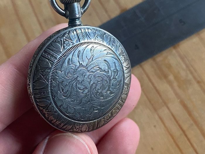 Waterbury Watch Company Coin Silver Pocket Watch