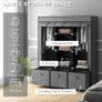 Foldable Wardrobe with 2 Hanging Rails, Fabric Wardrobe with 5 Shelves and 3 Fabric Drawers Image 4