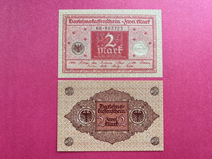 Germany  2  Mark  1920  Pick  59a. ( Uncirculated )