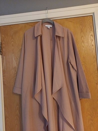 Primark  Lightweight Dusty  Pink Long  Coat.  S. 16    New.