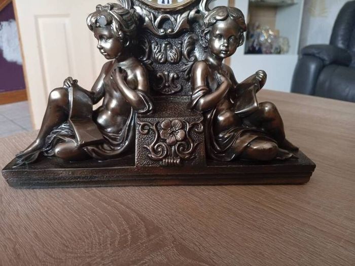 Vintage Cherub Mantel Clock by Academy