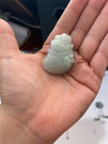 Jade moneybag carved stone