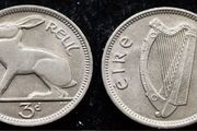 [#162] - Ireland 1968 | 3 Pence | Irish 3d | Hare | KM.12a | MS