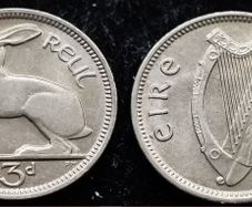 [#162] - Ireland 1968 | 3 Pence | Irish 3d | Hare | KM.12a | MS