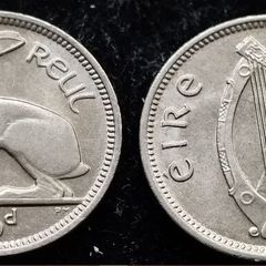[#162] - Ireland 1968 | 3 Pence | Irish 3d | Hare | KM.12a | MS