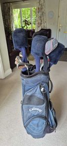 Golf clubs and bag