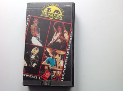 VHS. Queen-We Will Rock You- Live In Concert