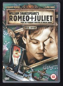 Romeo & Juliet DVD Movie staring Leonardo DiCaprio and Claire Danes