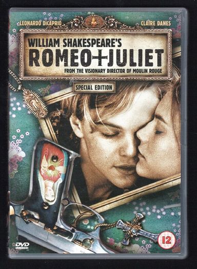 Romeo & Juliet DVD Movie staring Leonardo DiCaprio and Claire Danes