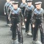Rare and hard to find Vintage Early Britain's Hand Painted Lead Toy Soldiers (1940's) 6 Marching Sailors Image 5