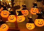 Pumpkin Lights Halloween String Lights Battery Powered Halloween Decoration Pumpkin Lights 16.5ft 20 LED for Halloween Party Indoor Outdoor Home Festival Decoration