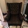 Charcoal Wingback Arm Chair Image 5