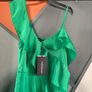 PLT satin green summer dress with drophem size 10 Image 3