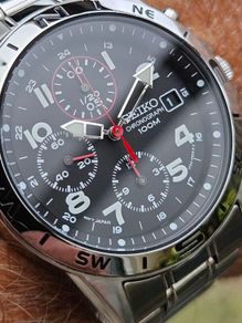 Watch Seiko Military Chronograph.