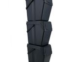 BRAND NEW Set of 3 recycling cubes with capacity of 75 litres of compartment in black color