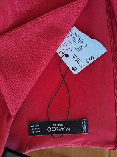 Mango red dress, 10UK
