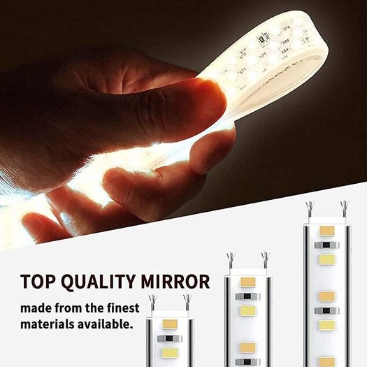 600x500mm Bathroom Mirror With Lights, Horizontal Vertical/Sensor Switch LED Illuminated Bath Vanity Wall-Mounted Mirrors (FREE POSTAGE)