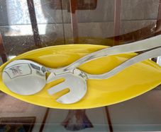 Sleekly Designed Wave Stainless Steel Salad Servers 18 10