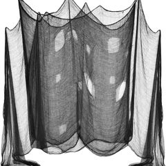 Halloween Creepy Cloth, DealKits Spooky Giant 48 x 240 in Cheese Cloth Tapestry for Halloween Party Supplies Decorations Outdoor Yard Home Wall Decor, Black