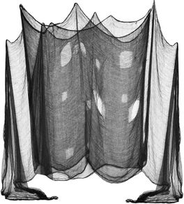 Halloween Creepy Cloth, DealKits Spooky Giant 48 x 240 in Cheese Cloth Tapestry for Halloween Party Supplies Decorations Outdoor Yard Home Wall Decor, Black