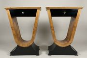 Pair of Architectural Art Deco Style Bedside Lockers / Nightstands
