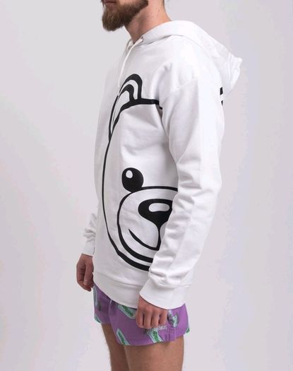 MOSCHINO UNDERWEAR Leisure Hoodie White Teddy Printed