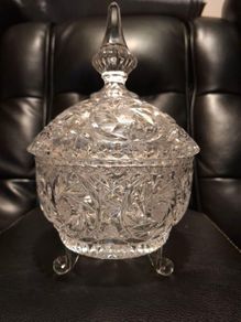 Stunning Vintage heavy Crystal Sweet/Cookie dish