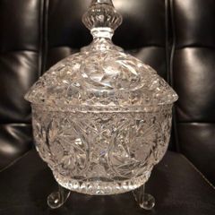 Stunning Vintage heavy Crystal Sweet/Cookie dish
