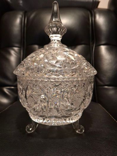 Stunning Vintage heavy Crystal Sweet/Cookie dish