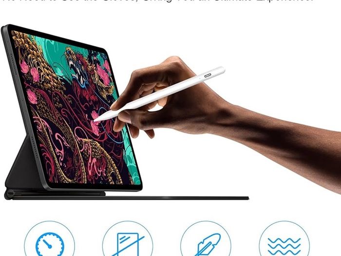 Stylus Pen for iPad (2018-2023) with Tilt Sensitivity and High Precision,Compatible with Apple Pencil iPad 10/9/8/7/6th Gen,iPad Mini 6/5th Gen,iPad Air 5/4/3th,iPad Pro 11/12.9"