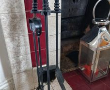 Traditional Black Fireplace Companion Set