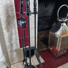 Traditional Black Fireplace Companion Set