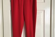 red  trousers