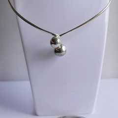 Vintage 1980s Sterling Silver 925 Bracelet and Collar Necklace 34,3g