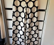 Zara off white black spot trousers