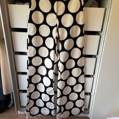 Zara off white black spot trousers