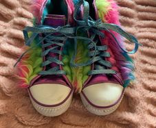 Girls Fluffy Rainbow Heelys Size 3 UK