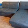 Grey Leather corner sofa Image 2