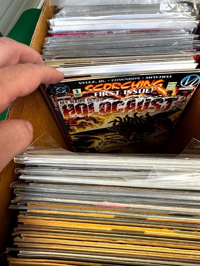 DC Long Comic Box w 250 comics for Sale
