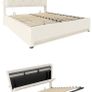 Led kingsize bed ottoman storage bed Image 2