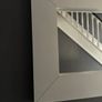 Large rectangular wall mirror with wide white frame Image 3