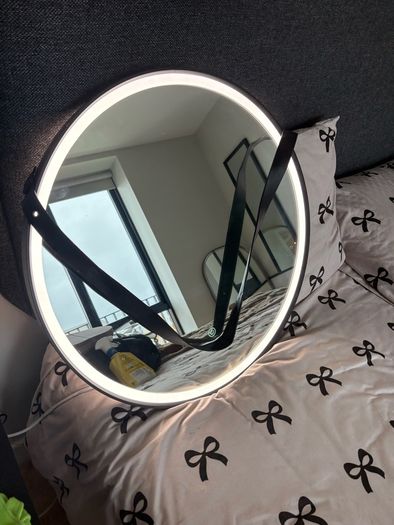 60cm Round LED Bathroom Mirror, Demister, Warm & Cool Light