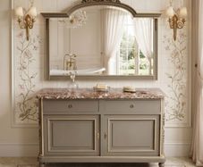 Very nice old French washstand with mirror
