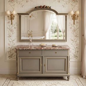 Very nice old French washstand with mirror