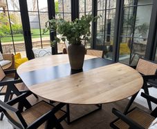 DK3 Jewel dining table with leaf extension OAK solid wood